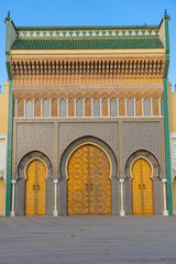 An old Moroccan palace in the city of Meknes