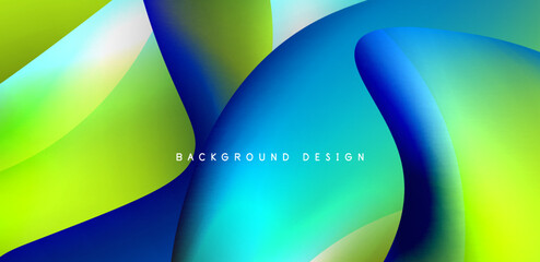 Beautiful liquid shapes with fluid colors abstract background