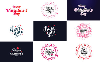 Fototapeta na wymiar I Love You hand-drawn lettering with a heart design. suitable for use in Valentine's Day designs or as a romantic greeting
