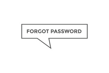 Forgot password button web banner templates. Vector Illustration
