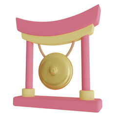 chinese gong 3d illustration