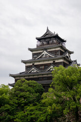 Obraz na płótnie Canvas 雨の日の広島城