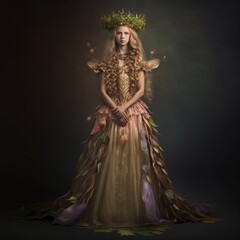 Obraz na płótnie Canvas crowned plant fairy queen