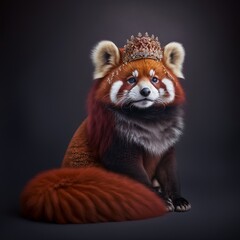 crowned red panda princess