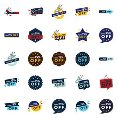 25 Versatile and Editable Vector Designs in the Up to 70% Off Bundle Perfect for Discount Advertising