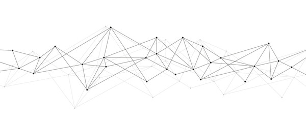 Polygonal network connect lines and dots background template. Technology server global system graphic vector.	