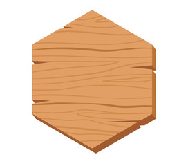 wooden badge banner, wooden plank plate