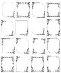 Floral Frame wreaths. Wedding card design.  Flower decoration, Flower for graphic designer decorate product design and card.