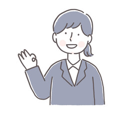 オッケー　女性の表情