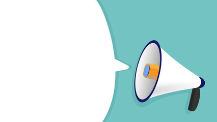 Businessman or speaker with megaphone for Business Communication and Marketing Concept on white transparent, art vector illustration 04
