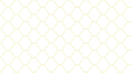 幾何学的なおしゃれパターン背景のベクター素材20。ゴールドモロッカンタイル