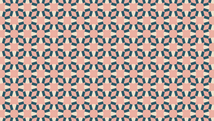 幾何学的なおしゃれパターン背景のベクター素材2。レトロポップな壁紙