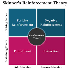 Skinner's Reinforcement theory in a matrix infographic theory