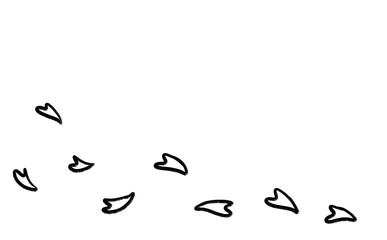 大人シックな桜の花びらライン素材