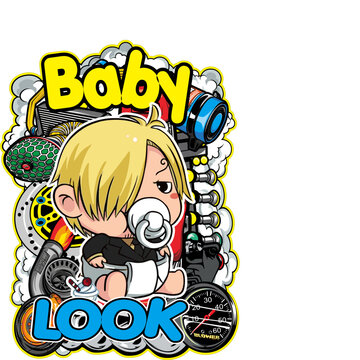 thailook vector design with cool cute baby character, VERY SUITABLE FOR STICKERS, T-SHIRTS, OTHER PRINTS