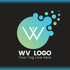 Letter W V logo design. creative minimal logo for all use. Universal elegant vector emblem