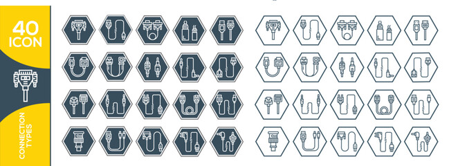 CONNECT TYPES ICON SET DESIGN