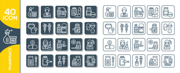 PHARMACY ICON SET DESIGN
