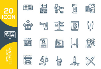 POLICE ICON SET DESIGN