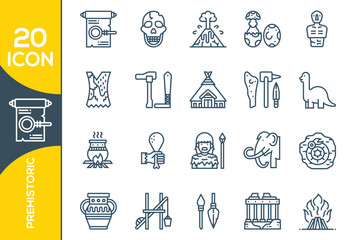 PREHISTORIC ICON SET DESIGN