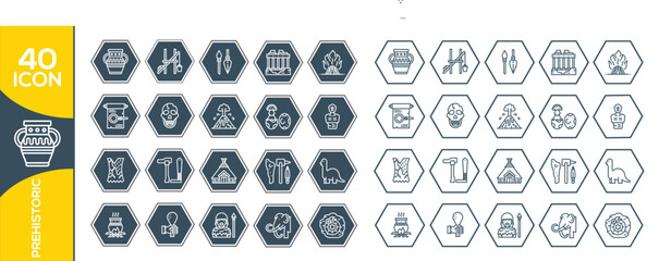 PREHISTORIC ICON SET DESIGN © Abdullah