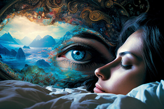 Abstract endless imagination while sleeping With Generative AI