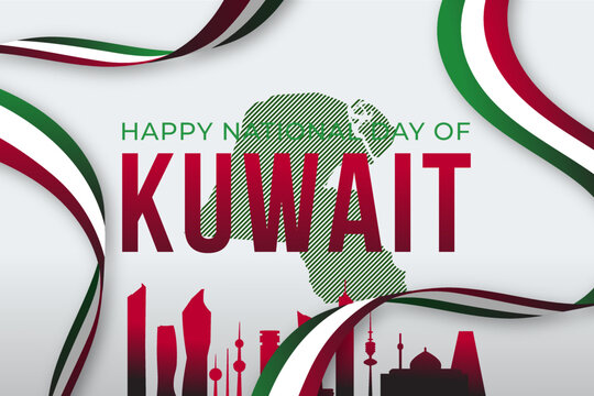 Kuwait national day, Kuwait independence day , February 25th. Vector illustration.

