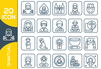 SPIRITUAL ICON SET DESIGN