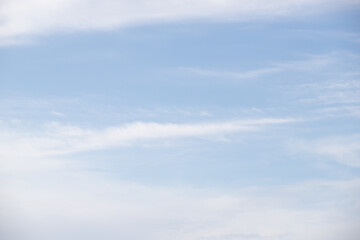 Blue sky stratus clouds over background. - obrazy, fototapety, plakaty