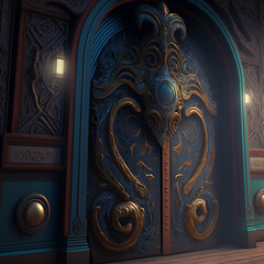 Magic ornate door	