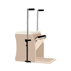 The Pilates Chair, a pilates equipment - a concept illustration of exercise