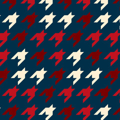 Vector houndstooth traditional seamless pattern.Beautiful seamless hounds-tooth.Vector background.