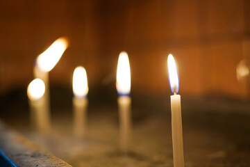 candles in the church