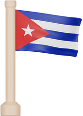 Cuba Flag 3D Icon