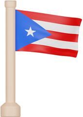 Puerto Rico Flag 3D Icon