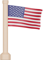 United States Flag 3D Icon