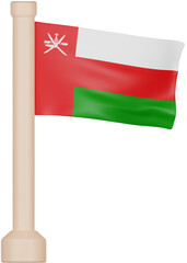 Oman Flag 3D Icon