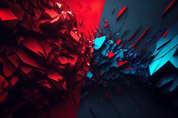 elegant red and blue abstract wallpaper, blue and red background