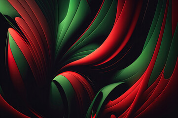 red and green abstract background, abstract wave background with red and green colors