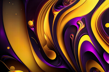 yellow and purple abstract background, abstract wave background with purple and yellow colors
