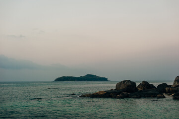Beautiful landscapes kalim Beach Patong Phuket favorite landmark for photography and tourism