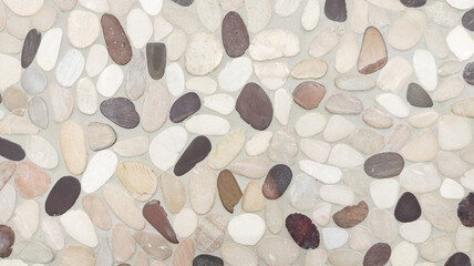 round white brown pebbles tiling small mosaic pebbles texture tile background