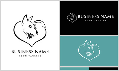 line art Yorkshire Terrier logo