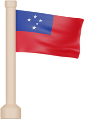 Samoa Flag 3D Icon