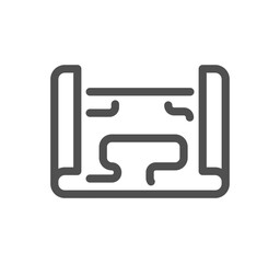 Global navigation related icon outline and linear vector.