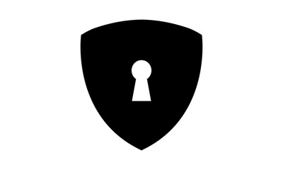 Secure internet icon. Protective shield sign digital security with the image of a padlock. Symbol security protection web. Vector illustration.