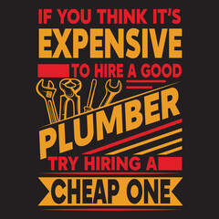 Naklejka premium Plumber T shirt Designs