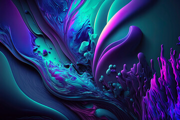 blue, green and purple abstract wave background