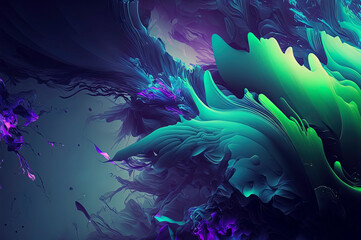 blue, green and purple abstract wave background