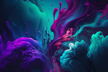 blue, green and purple abstract wave background